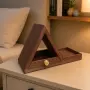 Дървена поставка за книги с чекмедже, снимка 3