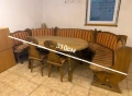Дървена пейка с маса, снимка 1