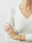 Van Cleef & Arpels VCA Gold Clear Vintage Alhambra Clover Дамско Колие, снимка 10