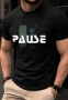 XL Нова мъжка тениска Pause в два цвята памук , снимка 3