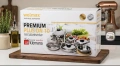 Чисто нов комплект тенджери Welmax (Premium Edelstahl) – Неизползван, снимка 5