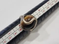 Дамски сребърен пръстен с камък тигрово око, снимка 5