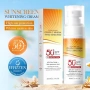 Нов Водоустойчив тониран слънцезащитен крем SPF 50 UVA UVB без омазняване, снимка 9