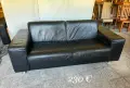 Черен кожен диван, снимка 2