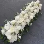 Луксозен гирлянд от изкуствени цветя и зелени листа – Сватбена / Празнична украса, снимка 1