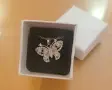 Дамско колие пеперуда в сребристо , снимка 3