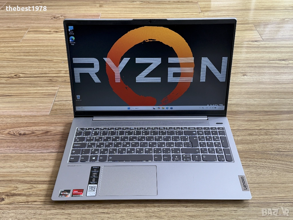 15.6 Lenovo Slim 5 FHD IPS`Ryzen 5 4500U/8GB DDR4/256GB NVMe/Бат 10ч, снимка 1