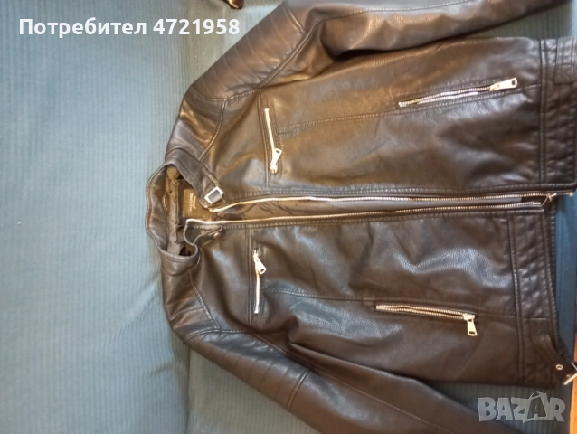 Продавам мъжко кожено яке ауонг, снимка 2 - Якета - 54111909