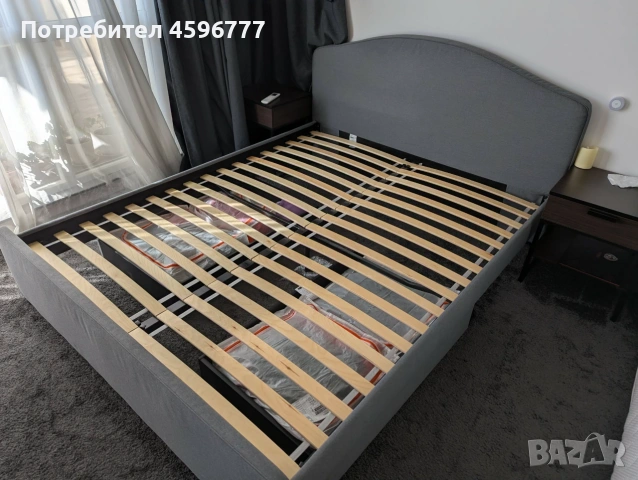 Легло IKEA 160х200 см. + ортопедичен TED матрак + подматрачна рамка IKEA + 2 кутии/чекмеджета, снимка 2 - Спални и легла - 55230017