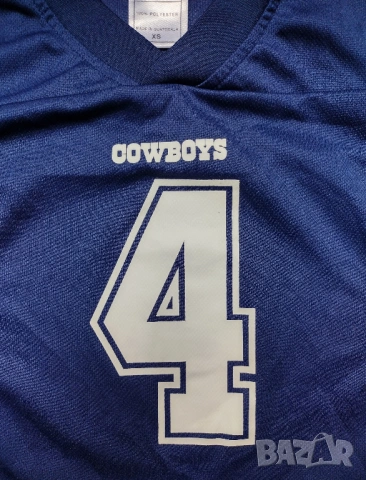 NFL / Dallas Cowboys #4 Dak Prescott - Jersey детско, снимка 3 - Детски тениски и потници - 54649047