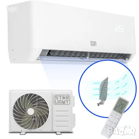 НОВ 5г гаранция 12000 Климатик А+++ 3D, Wi-Fi, Star-Light ACT-12TSWF - 5 години гаранция