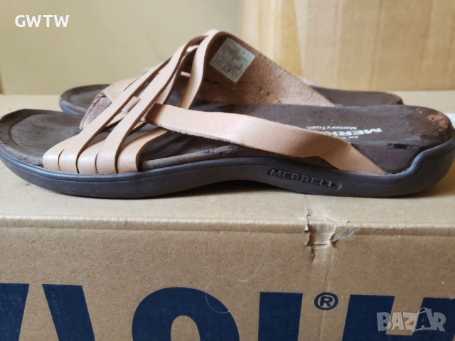 Merrell Redwood District Mahana Sandals чехли естествена кожа, снимка 3 - Чехли - 54809133
