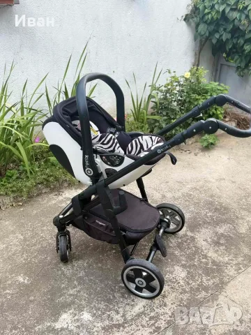 Детска количка Kiddy + кошче за новородено с ISOFIX – много запазен комплект, снимка 7 - Детски колички - 55695218