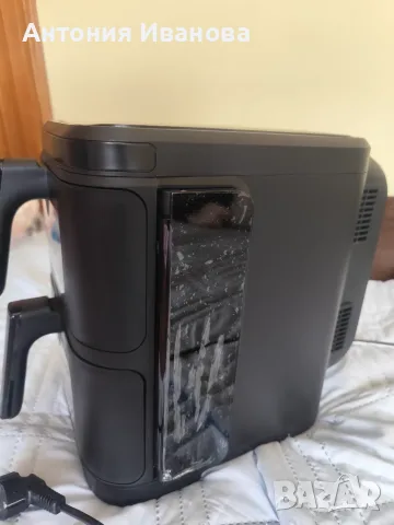 Фритюрник с горещ въздух Air Fryer Severin, Двоен, Подходящ за пържене/печене/дехидратиране, черен, снимка 2 - Фритюрници - 55604666