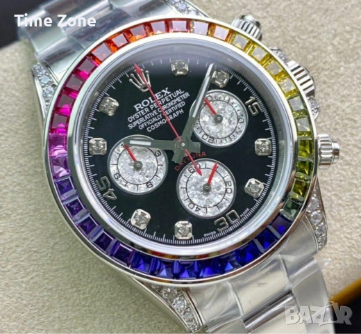 Rolex Cosmograph Daytona 40mm White Gold "Rainbow" Automatic Дамски / Унисекс Различни Варианти, снимка 4 - Дамски - 54047440