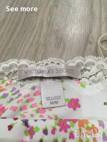 Сатенена нощничка Victoria's Secret с флорален принт М, снимка 4 - Нощници - 55667706