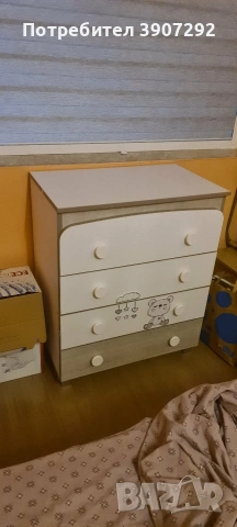 Кошара и скрин + матрак, снимка 2 - Мебели за детската стая - 54289682