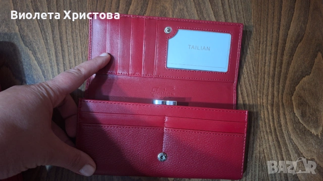 Дамско ново портмоне естествена кожа, снимка 3 - Портфейли, портмонета - 54383562