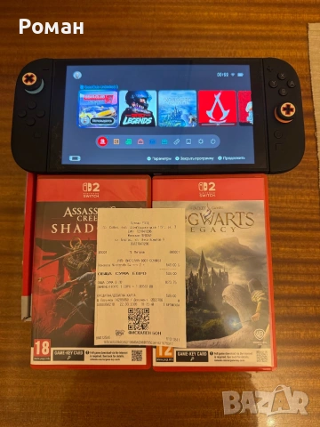 Nintendo switch 2 нов + 2 игри, снимка 2 - Nintendo конзоли - 55040911