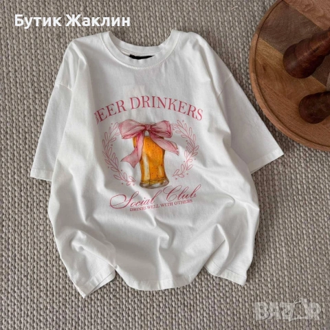 Тениска с ефектна щампа , снимка 2 - Тениски - 54102175