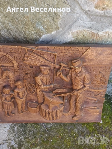 релефна скулптура , снимка 2 - Антикварни и старинни предмети - 54079096