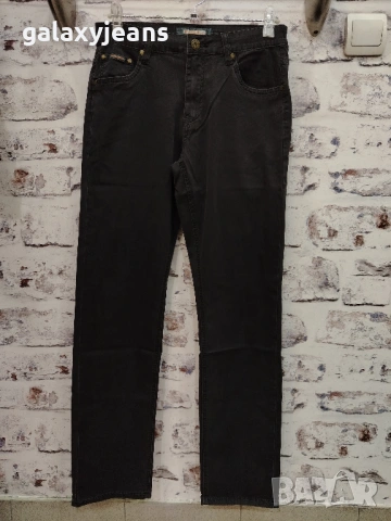 Viman- прави тънки панталони, цвят тъмно сив, изчистени, памук с лек еластан