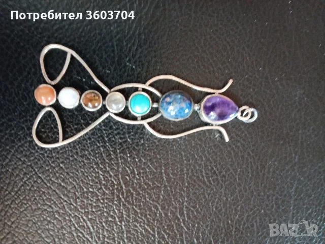 Чакра медальон винтидж, снимка 3 - Колиета, медальони, синджири - 55569473