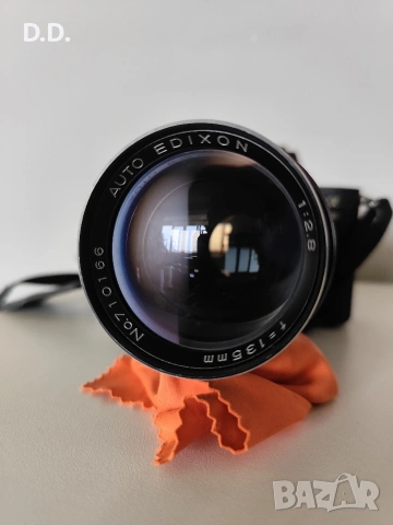 Обектив Auto-Edixon 135mm F2.8 (М42 резба), снимка 2 - Обективи и филтри - 54644149