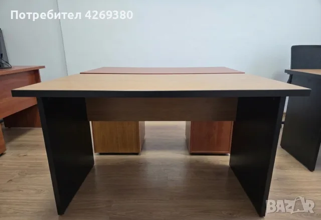 Компактно и стабилно офис бюро / работен плот (двуцветно), снимка 2 - Бюра - 55645918