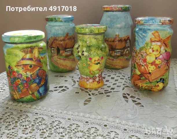 Ръчно изработени изделия с декупаж, снимка 7 - Декорация за дома - 55646635