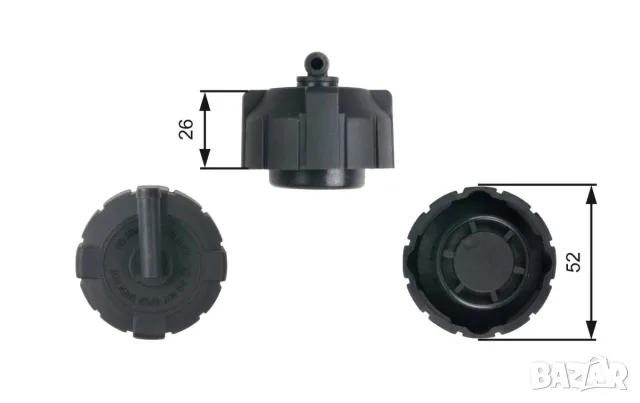 Капачка разширителен съд за ALFA ROMEO,CITROEN,IVECO № 8195, снимка 2 - Части - 55483532