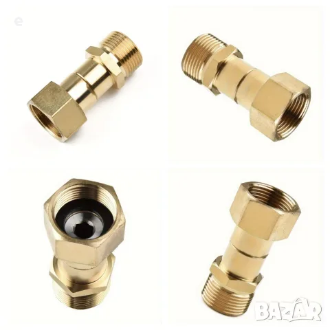 Въртящ се на 360° градуса адаптер за маркуч за водоструйки M22-14mm Swivel Joint, снимка 2 - Други - 55681736