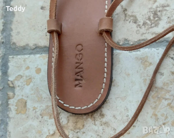 Кожени сандали Mango, номер 40-41, снимка 6 - Сандали - 55118504