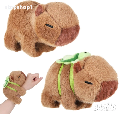 Capybara Slap Grip, Сладка Capybara Плюшена Играчка за Китка, Гривна за Гушкане Плюшена Интерактивна