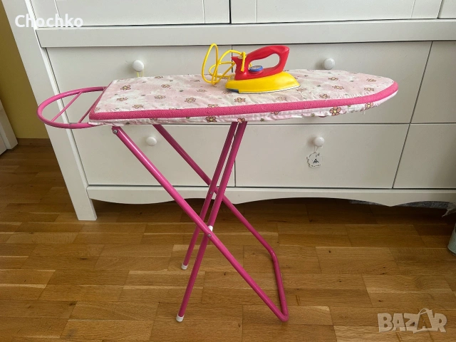 Ретро сгъваема маса за повиване и ваничка за кукли New Born Baby и дъска за гладене, снимка 4 - Играчки за стая - 55160280