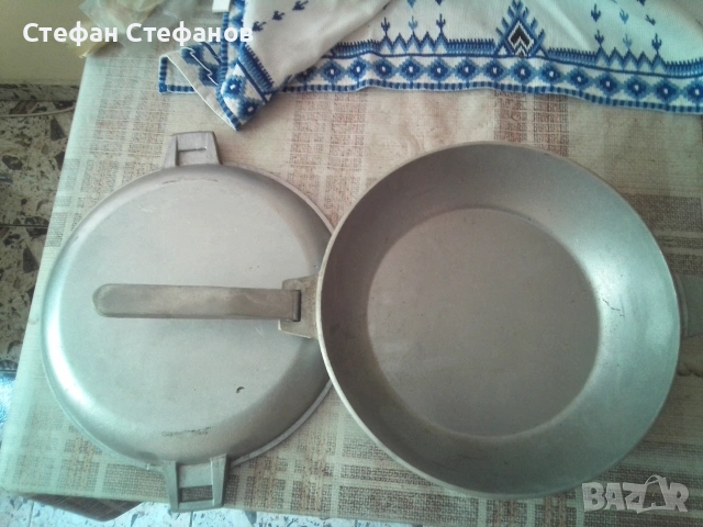 Продавам алуминиев тиган с капак, снимка 2 - Съдове за готвене - 55052797
