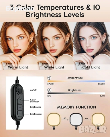 Настолна LED лампа - LitONES ComforGlow F-616, снимка 3 - Настолни лампи - 55229237