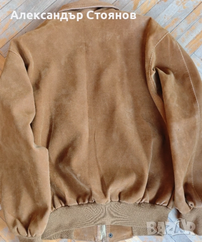 Елегантно мъжко яке от ЕСТЕСТВЕН ВЕЛУР – Made in Italy, XL, снимка 5 - Якета - 54169421