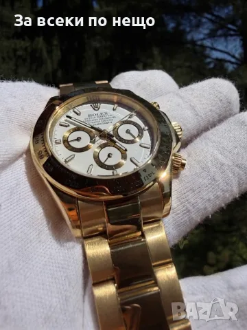 Rolex Daytona Gold Мъжки Часовник С Бял Циферблат Код Chronolux44, снимка 2 - Мъжки - 55645376