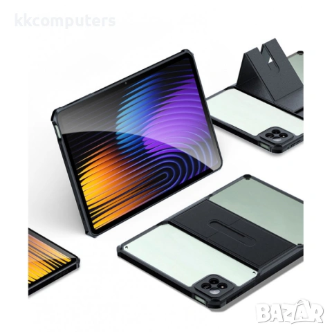 XUNDD калъф за Xiaomi Poco Pad X1/7/7 Pro – TPU+PC, подставка, Airbag, протектор, черен, снимка 2 - Калъфи, кейсове - 54520017