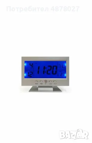 Електронен цифров часовник с акустичен алармен сензор,LED дисплей DS-8082