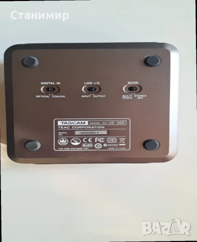 Продавам аудио интерфейс Tascam US-366 (USB 2.0), снимка 2 - Други - 55611145