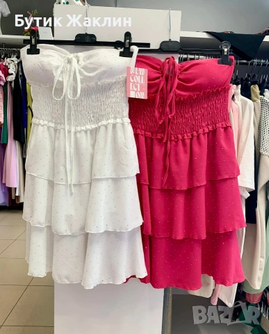 Дамска рокля с камъчета 