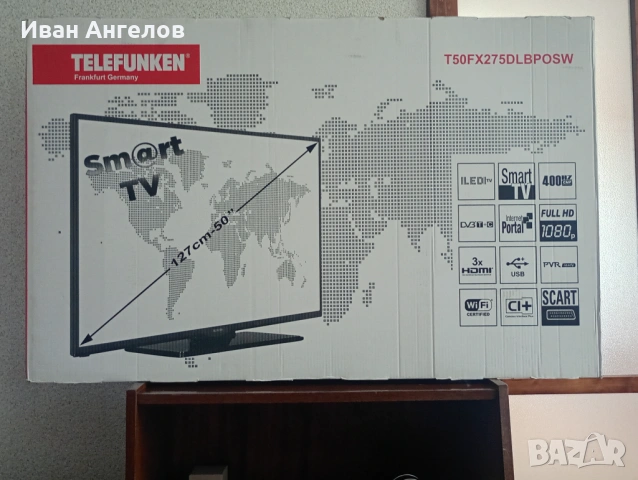 Продавам телевизор Telefunken 50" LED Full HD, снимка 5 - Телевизори - 54799818