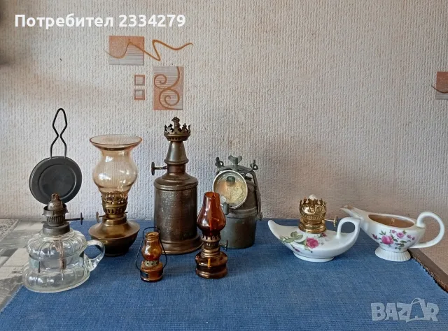 Стари малки газени лампи, колекционерски 