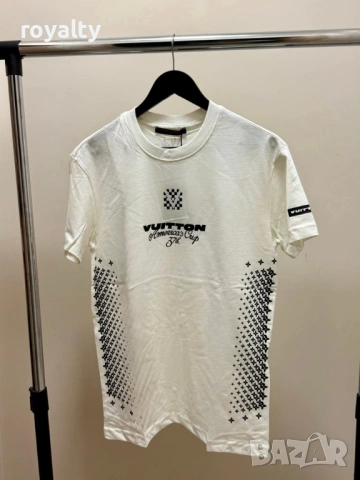 Louis Vuitton Нова Бяла Мъжка Тениска Луи Витон 