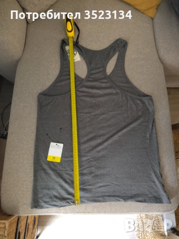 Чисто нов - Фитнес потник Golds Gym - Сив, снимка 4 - Други - 52814098