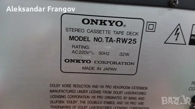 ONKYO TA - RW 25 MADE IN JAPAN , снимка 6 - Декове - 55502898