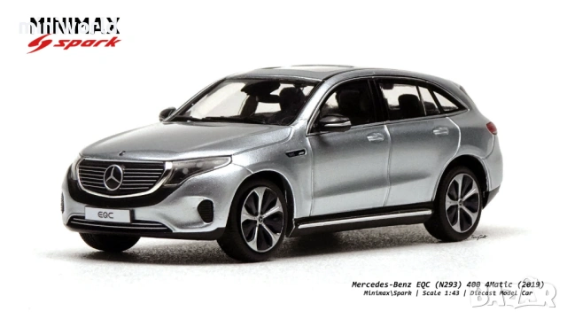 Mercedes-Benz EQC N293 400 4Matic 2019 - мащаб 1:43 на Spark моделът е нов в PVC дисплей-кейс