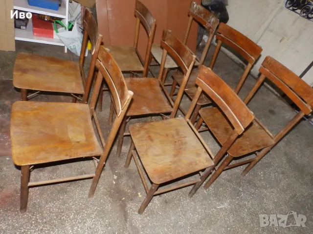 Стари дървени столове, снимка 3 - Столове - 55500703